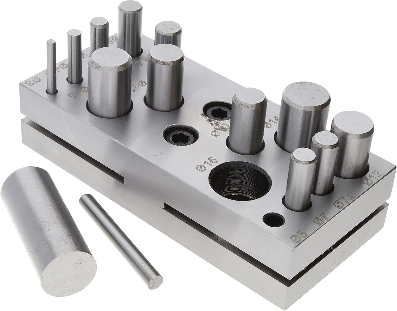 The Beadsmith Steel Disc Cutter Set Includes 4 Punches & Die. Tool for Cutting Corners from: 1/4", 1/2" & 1" Curves & 3/16" x 3/4" Oval Slot Punch. Use Soft Metal Sheet up to 20-24 Gauge & Thinner